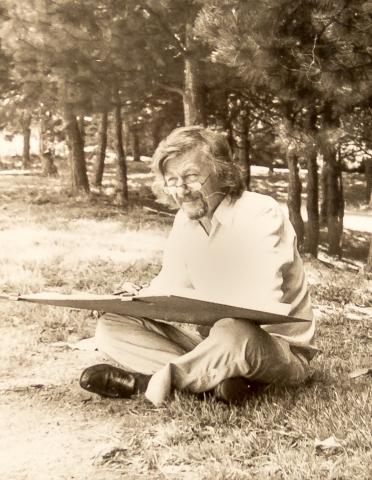 L’aquarelliste « in situ » en Bourgogne en 1984.